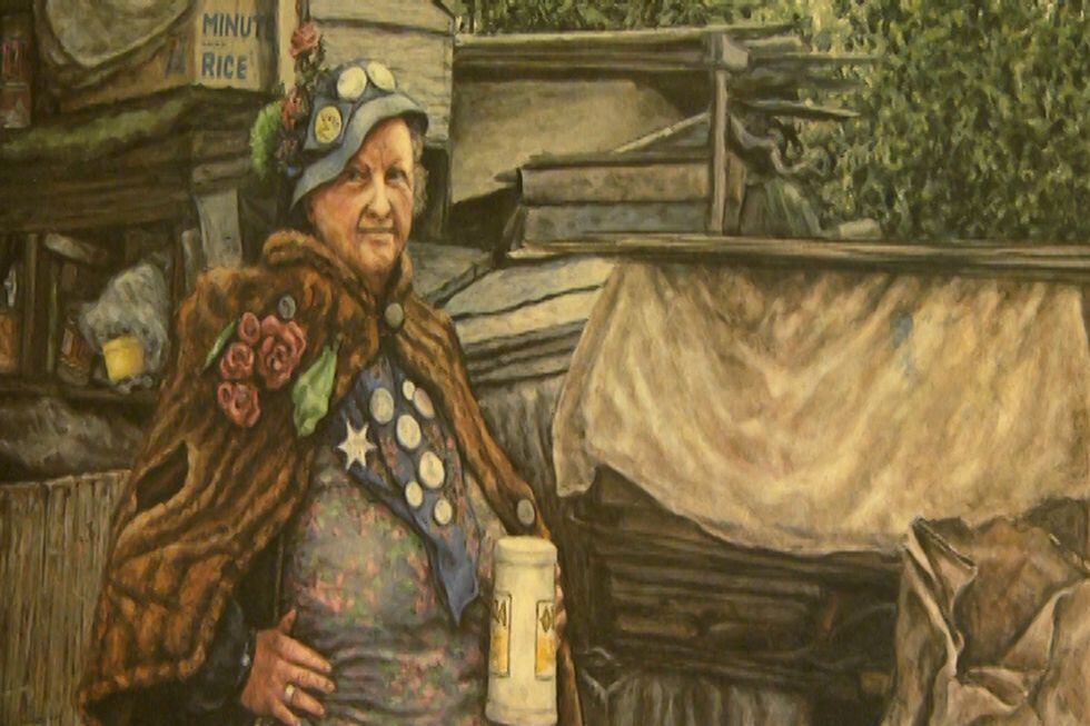 Painting of Irene Sherman by Janet Kruskcampof from the mid 1970's.