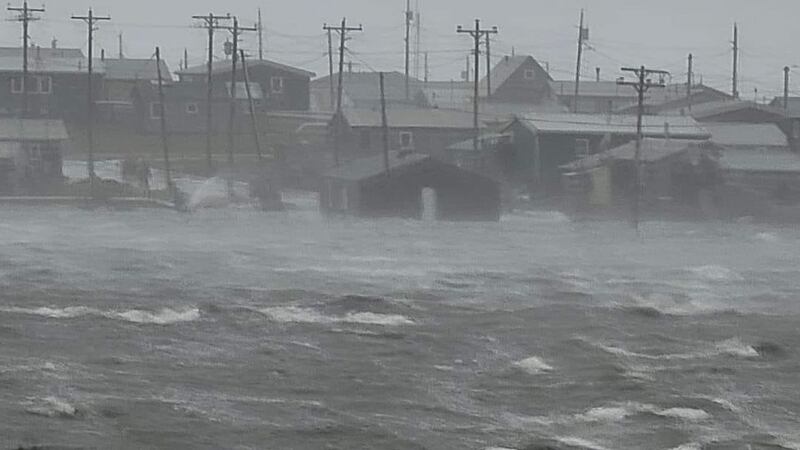 Impact of the storm on western Alaska