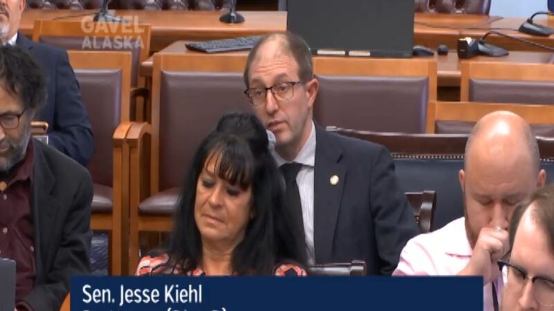Speaking from the audience, Senator Jesse Kiehl discussed a series of crime bills proposed by...