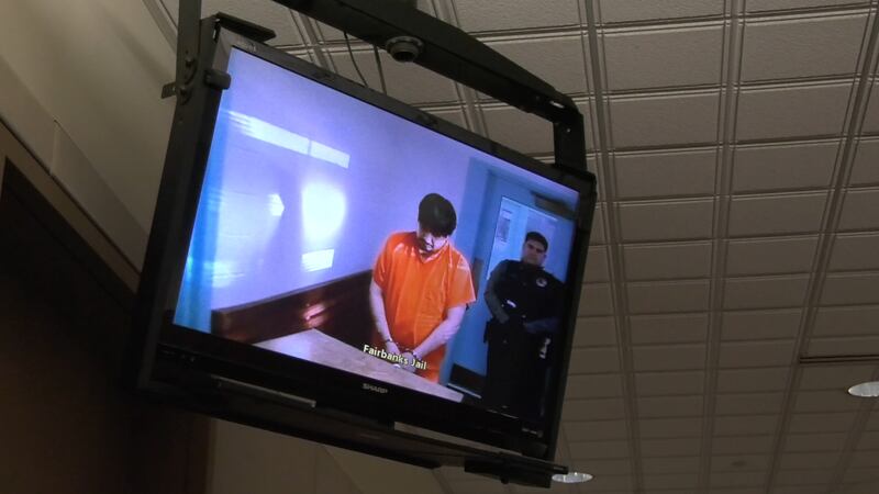 Eric Rustad did not say much as he appeared from Fairbanks Correctional Center for his...