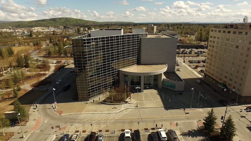 Aerial view of Fairbanks Court House